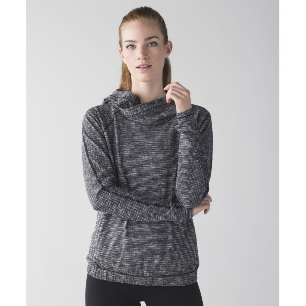 Lululemon Healthy Heart Pullover II‎ Coco Pique Black White Size 10 Rulu
